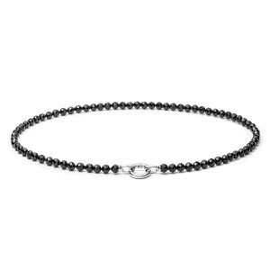 Colier onix negru fatetat cu argint DiAmanti 192-32-G (Argint 925‰ 3,1 g.)